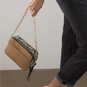 Chico’s Snake Print Crossbody Bag- New!